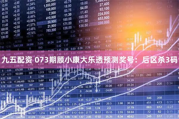 九五配资 073期顾小康大乐透预测奖号：后区杀3码