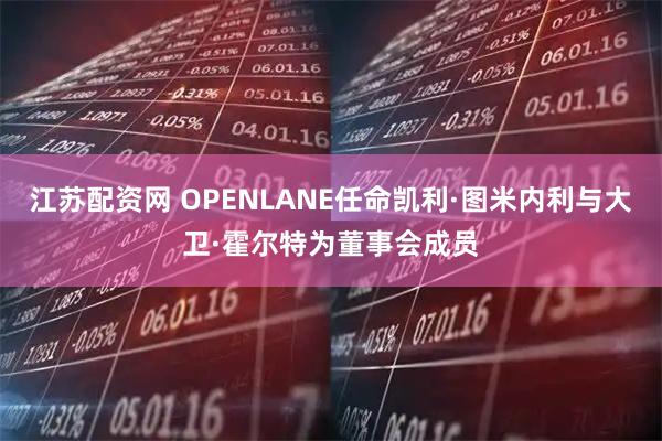 江苏配资网 OPENLANE任命凯利·图米内利与大卫·霍尔特为董事会成员