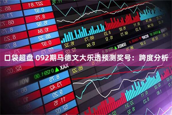 口袋超盘 092期马德文大乐透预测奖号：跨度分析